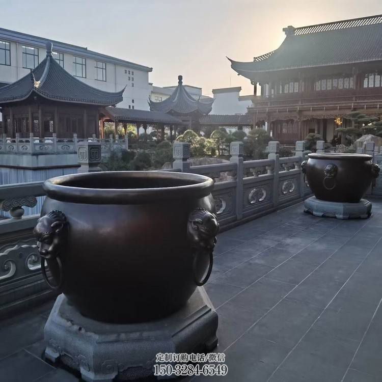 寺院铁缸景观雕塑 寺院铁缸景观雕塑
