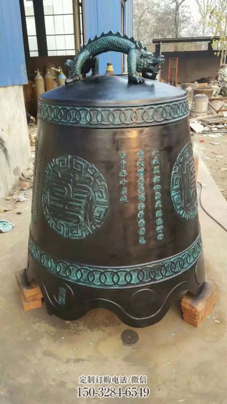 铸铜景观铜钟雕塑 铸铜景观铜钟雕塑