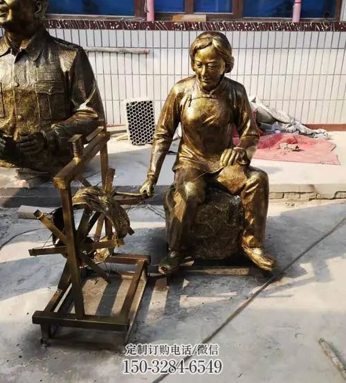 纺棉花雕塑,妇女干活雕塑,农村农耕劳动人物雕塑 纺棉花雕塑,妇女干活雕塑,农村农耕劳动人物雕塑