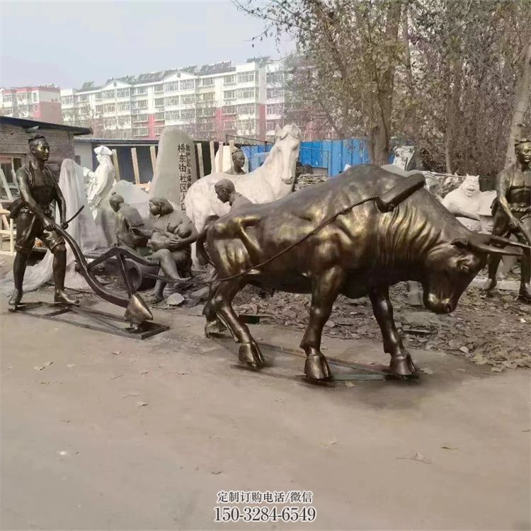 户外老牛雕塑,动物美陈雕塑,仿真工艺 户外老牛雕塑,动物美陈雕塑,仿真工艺
